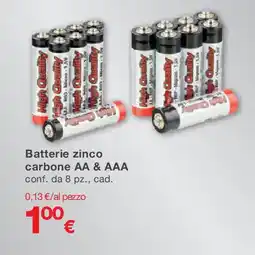 KiK Batterie zinco carbone AA & AAA offerta