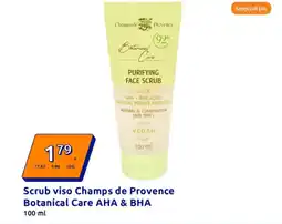 Action Scrub viso Champs de Provence Botanical Care AHA & BHA offerta
