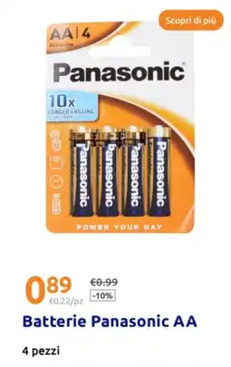 Action Batterie Panasonic AA offerta