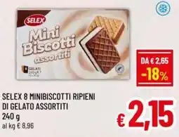 A&O Selex 8 minibiscotti ripieni di gelato assortiti offerta