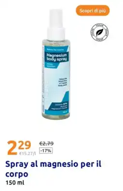 Action Spray al magnesio per il corpo offerta