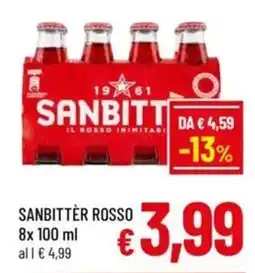 A&O Sanbitter rosso offerta
