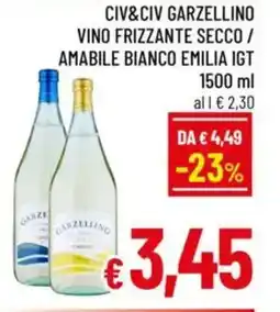 A&O Civ & civ garzellino vino frizzante secco / amabile bianco emilia igt offerta