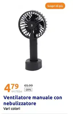 Action Ventilatore manuale con nebulizzatore offerta