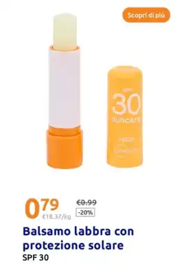Action Balsamo labbra con protezione solare offerta