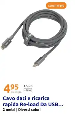 Action Cavo dati e ricarica rapida Re-load Da USB offerta