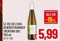 A&O Le vie dell'uva gewürztraminer trentino doc offerta