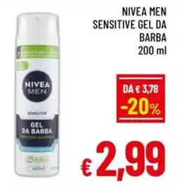 A&O Nivea men sensitive gel da barba offerta