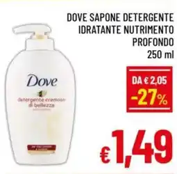Dove sapone detergente idratante nutrimento profondo