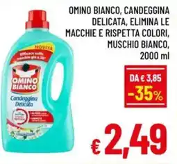 A&O Omino bianco, candeggina delicata, elimina le macchie e rispetta colori, muschio bianco, offerta