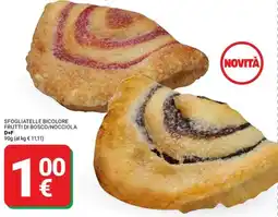 Supermercati Gulliver Sfogliatelle bicolore frutti di bosco/nocciola D+F offerta