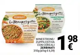 Supermercati Gulliver Minestrone/ zuppa estiva con cereali ZERBINATI offerta