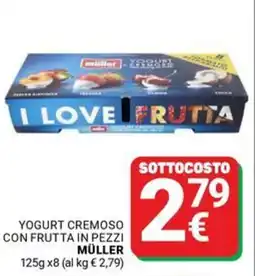 Supermercati Gulliver Yogurt cremoso con frutta in pezzi MÜLLER offerta