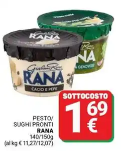 Supermercati Gulliver Pesto/ sughi pronti RANA offerta