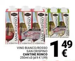 Supermercati Gulliver Vino bianco/rosso san crispino CANTINE RONCO offerta
