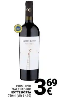 Supermercati Gulliver Primitivo salento igp NOTTE ROSSA offerta