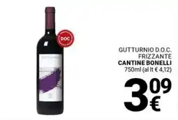 Supermercati Gulliver Gutturnio d.o.c. frizzante CANTINE BONELLI offerta