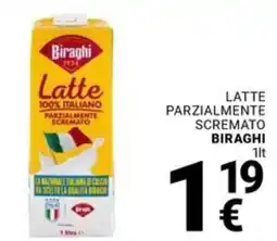 Supermercati Gulliver Latte parzialmente scremato BIRAGHI offerta