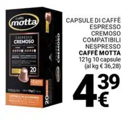 Supermercati Gulliver Capsule di caffè espresso cremoso compatibili nespresso CAFFÈ MOTTA offerta