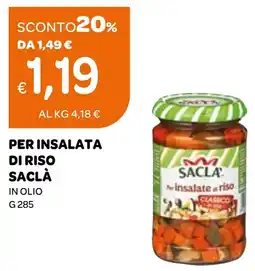 Ekom Per insalata di riso saclà in olio offerta
