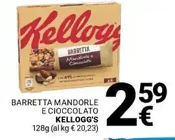 Supermercati Gulliver Barretta mandorle e cioccolato KELLOGG'S offerta