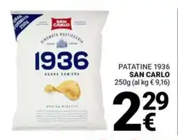 Supermercati Gulliver Patatine 1936 SAN CARLO offerta