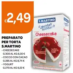 Ekom Preparato per torta s.martino - cheesecake -cocco con cacao yogurt offerta