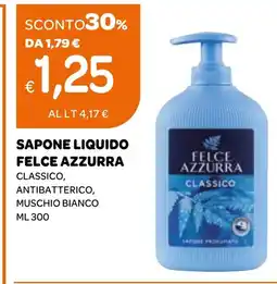 Sapone liquido felce azzurra classico antibatterico, muschio bianco