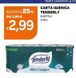 Ekom Carta igienica tenderly 8 rotoli 3 veli offerta