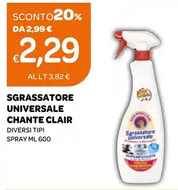 Ekom Sgrassatore universale chante clair diversi tipi spray offerta