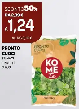 Ekom Pronto cuoci spinaci, erbette offerta