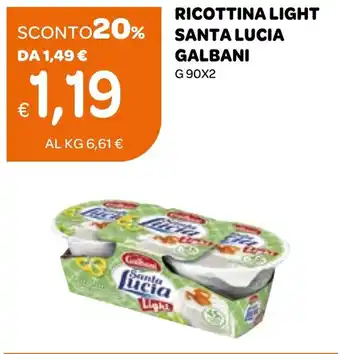 Ekom Ricottina light santa lucia galbani offerta