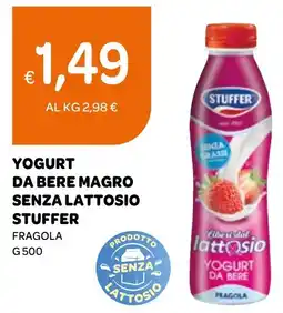 Ekom Yogurt da bere magro senza lattosio stuffer fragola offerta