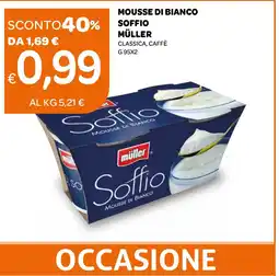 Ekom Mousse di bianco soffio müller classica, caffè offerta