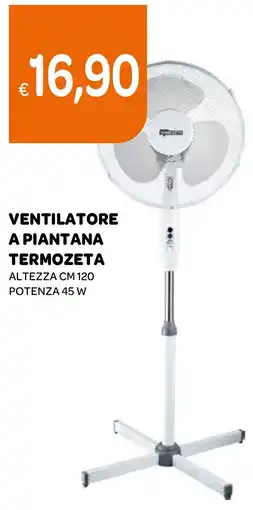 Ekom Ventilatore a piantana termozeta altezza potenza 45 w offerta