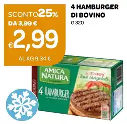 Ekom 4 hamburger di bovino offerta