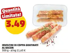 Involtini di coppa gratinati al bacon