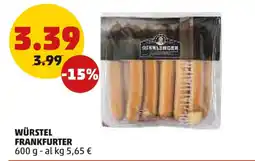 PENNY Würstel frankfurter offerta
