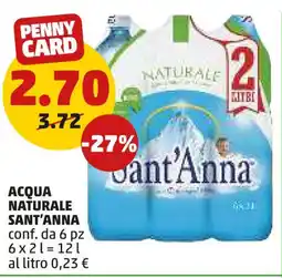 PENNY Acqua naturale SANT'ANNA offerta