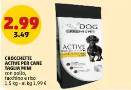 PENNY Crocchette active per cane taglia mini offerta