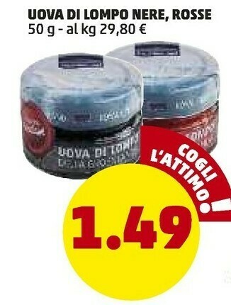 PENNY Uova di lompo nere rosso offerta