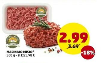 PENNY Macinato misto 500 g offerta