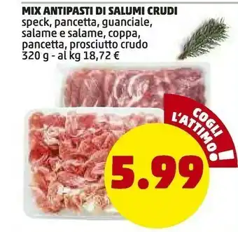 Mix antipasti di salumi crudi
