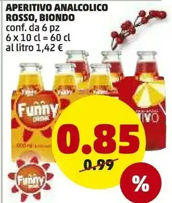 PENNY Aperitivo analcolico rosso offerta
