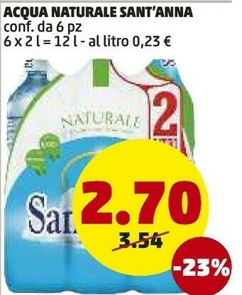 PENNY Acqua minerale naturale offerta