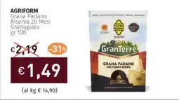 Prezzemolo e Vitale AGRIFORM Grana Padano Riserva 20 Mesi Grattugiato offerta