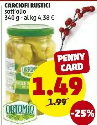 PENNY Carciofi rustici offerta