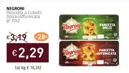 Prezzemolo e Vitale NEGRONI Pancetta a Cubetti Dolce/Affumicata offerta
