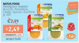 Prezzemolo e Vitale NATUS FOOD Medaglioni Vegetali Broccoli, Pomodoro, Carote, Spinaci, Zucchine offerta