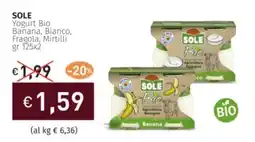 Prezzemolo e Vitale SOLE Yogurt Bio Banana, Bianco, Fragola, Mirtilli offerta